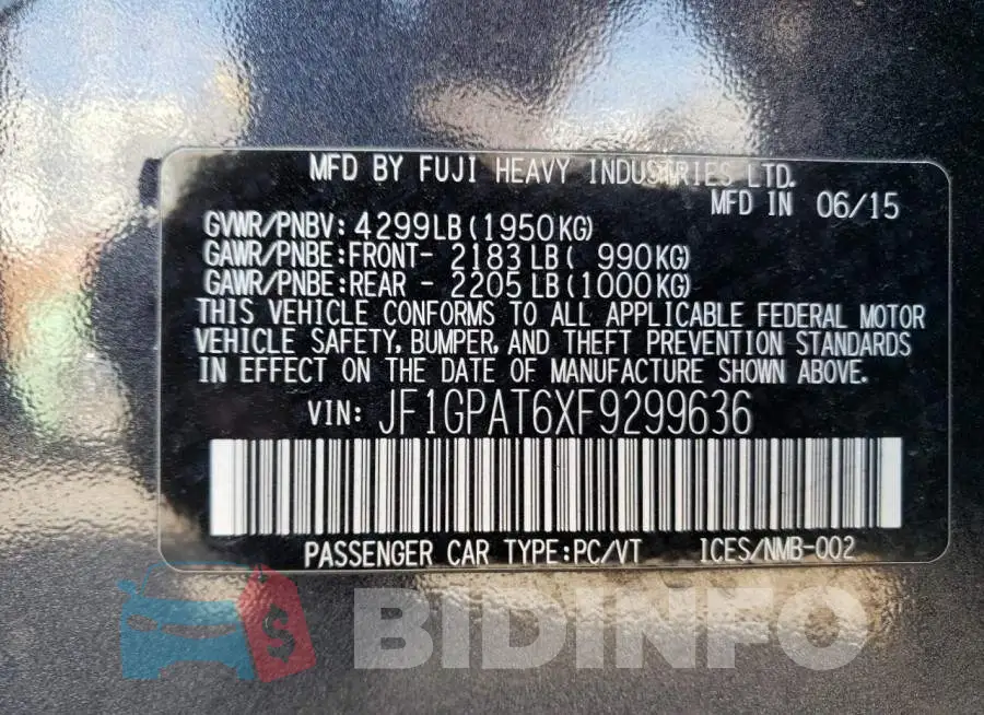 JF1GPAT6XF9299636 Photo# 13