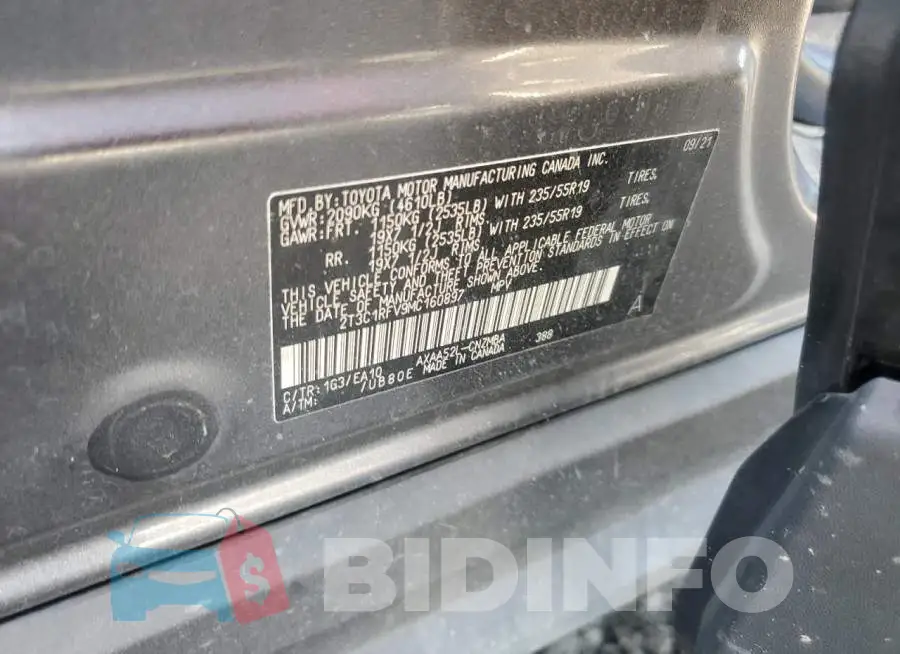 2T3C1RFV9MC160897 Photo# 13