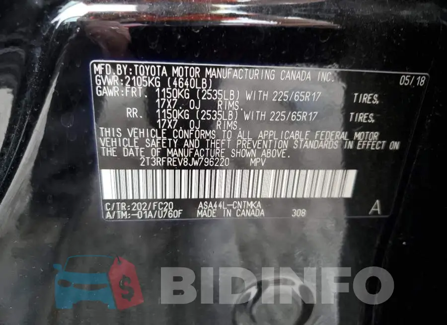 2T3RFREV8JW796220 Photo# 13