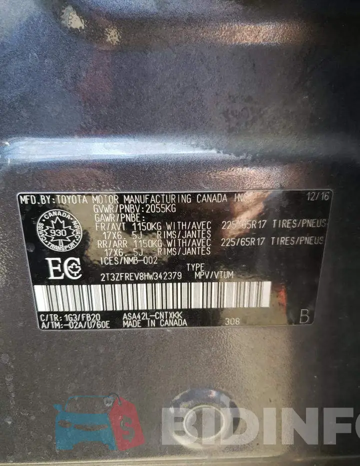 2T3ZFREV8HW342379 Photo# 14