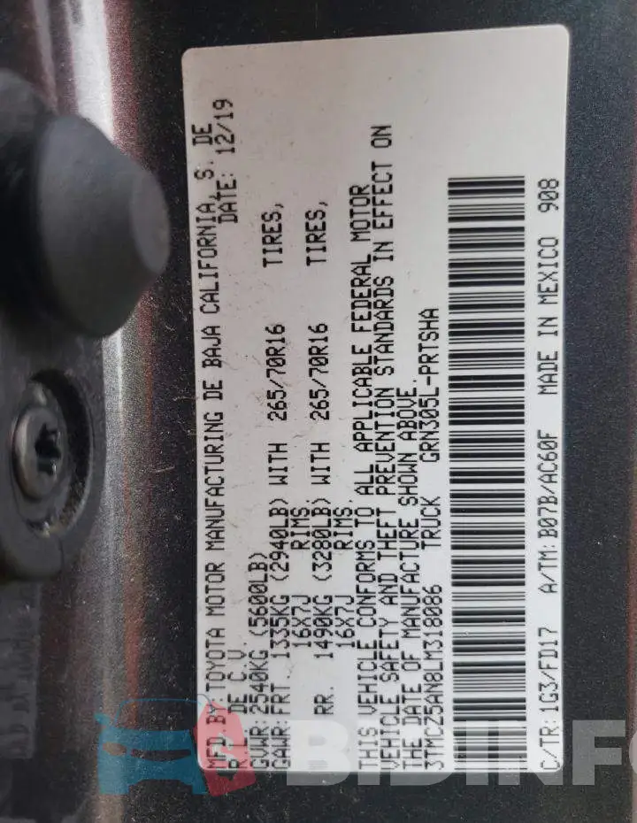 3TMCZ5AN8LM318086 Photo# 12
