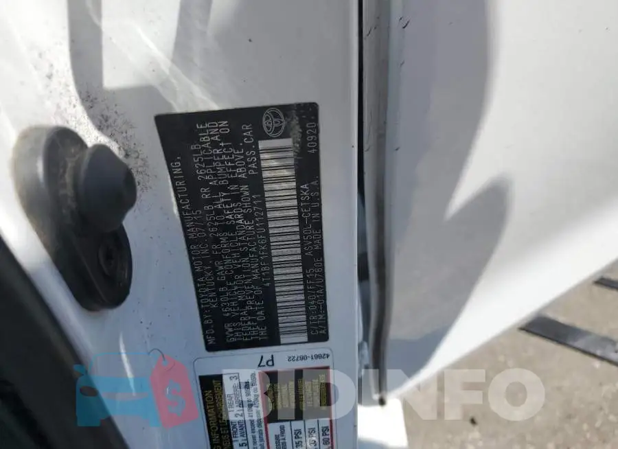4T1BF1FK6FU112711 Photo# 12
