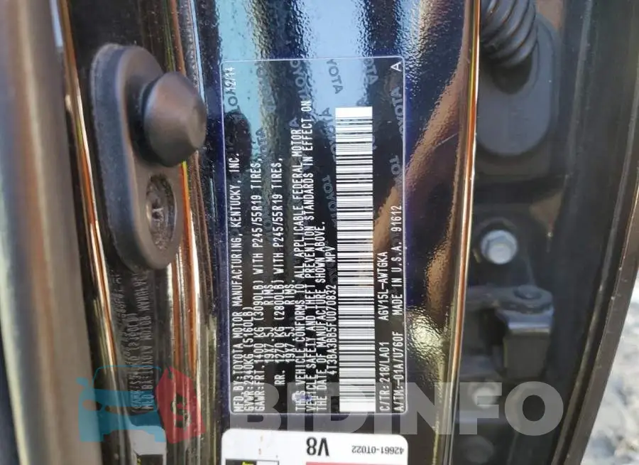 4T3BA3BB5FU070832 Photo# 13