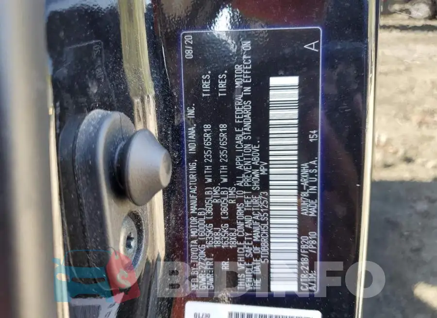5TDBBRCH5LS512573 Photo# 14