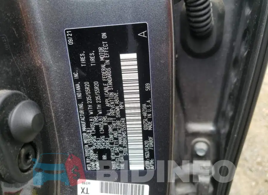 5TDLZRBH3MS159348 Photo# 14