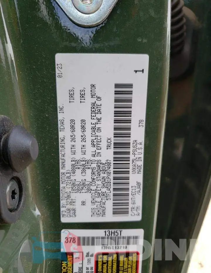 5TFLA5DB1PX074807 Photo# 12