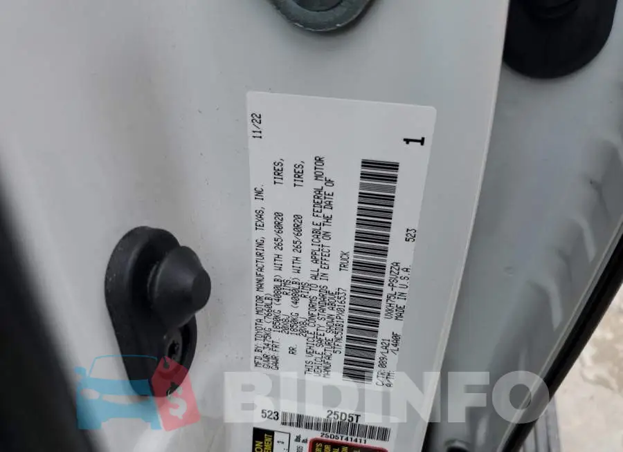 5TFNC5DB1PX016537 Photo# 12