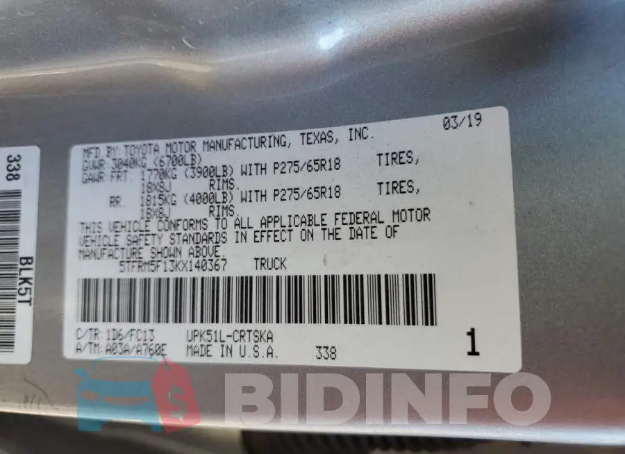 5TFRM5F13KX140367 Photo# 12