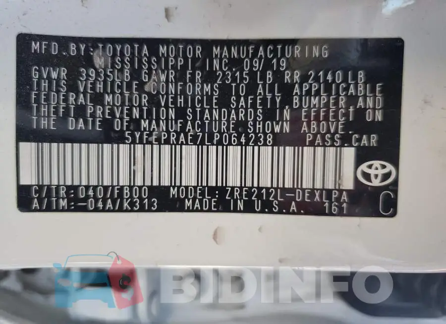 5YFEPRAE7LP064238 Photo# 12