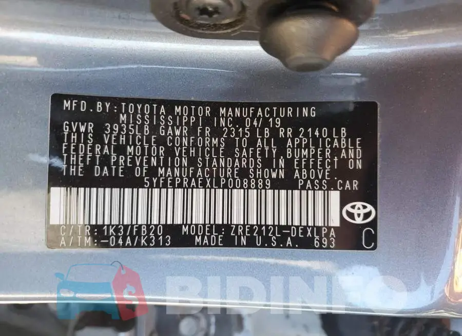 5YFEPRAEXLP008889 Photo# 12