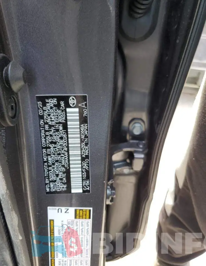 JTDAAAAF4P3002871 Photo# 12
