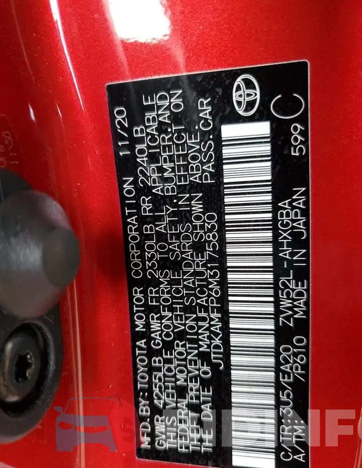 JTDKAMFP6M3175830 Photo# 12