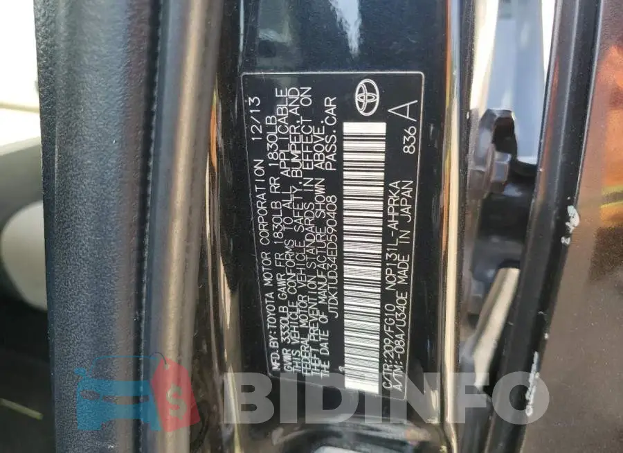 JTDKTUD34ED590408 Photo# 12