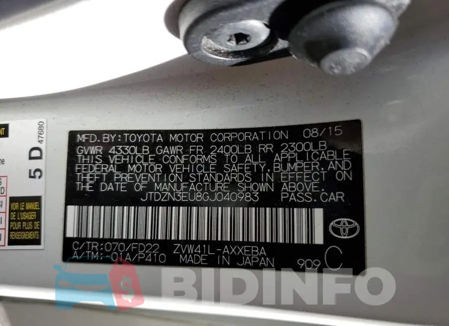 JTDZN3EU8GJ040983 Photo# 12