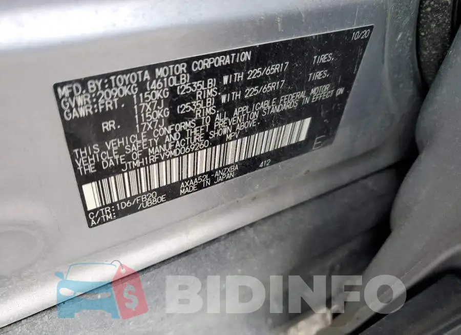 JTMH1RFV9MD069260 Photo# 12