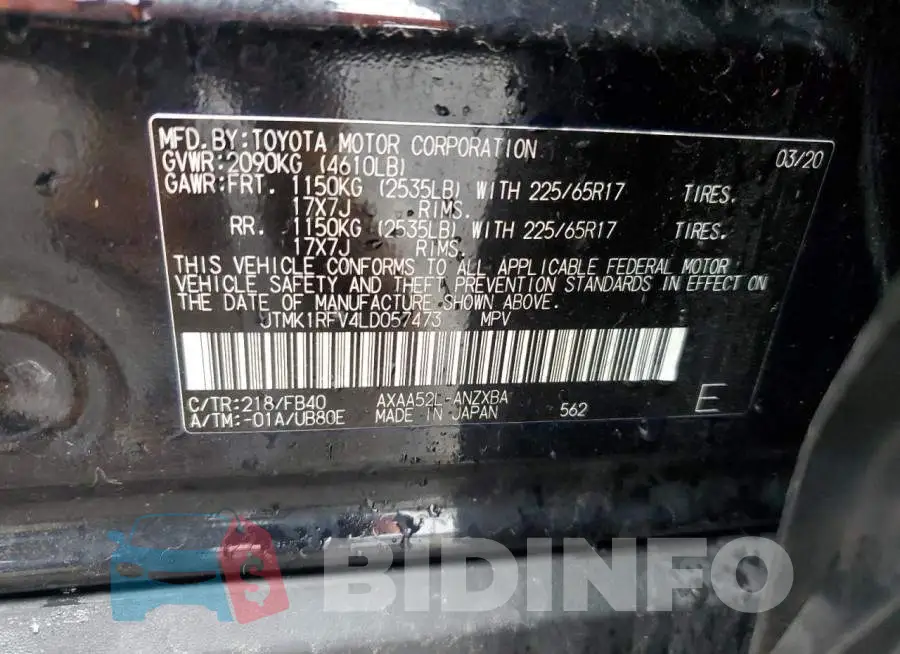 JTMK1RFV4LD057473 Photo# 12