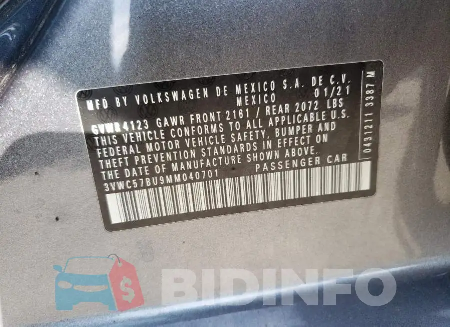 3VWC57BU9MM040701 Photo# 12
