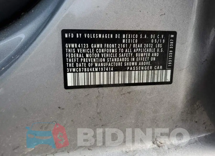 3VWCB7BU4KM197414 Photo# 12