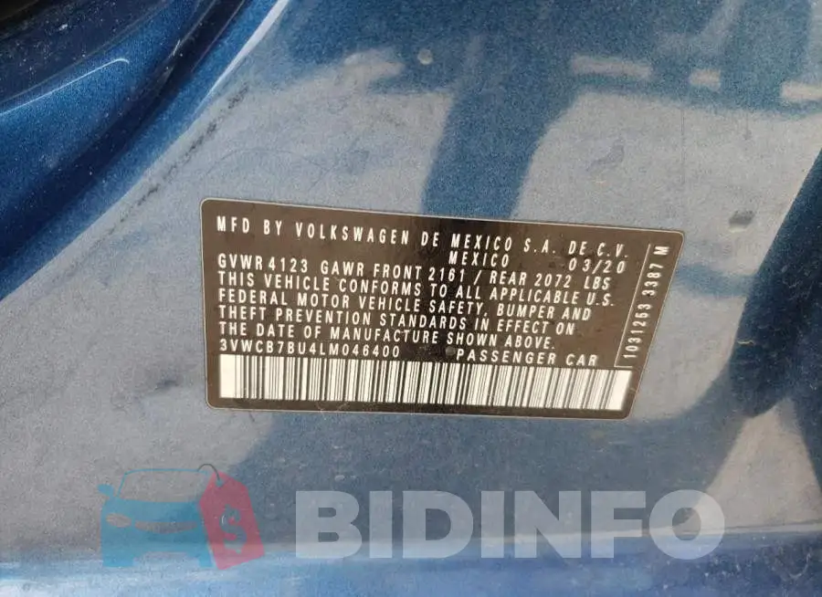 3VWCB7BU4LM046400 Photo# 12
