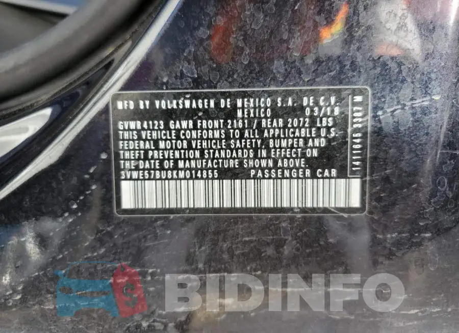 3VWE57BU8KM014855 Photo# 12