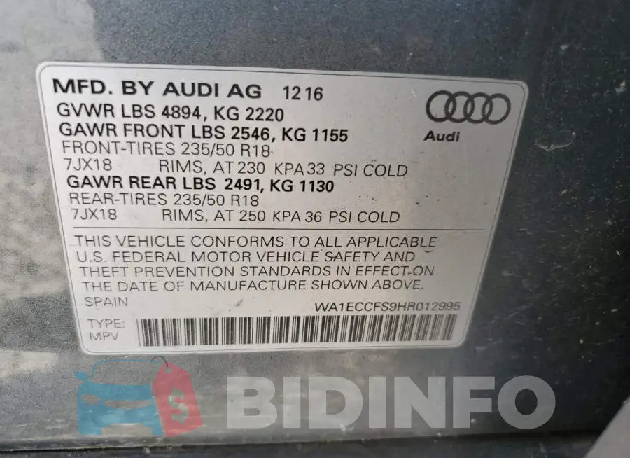 WA1ECCFS9HR012995 Photo# 13