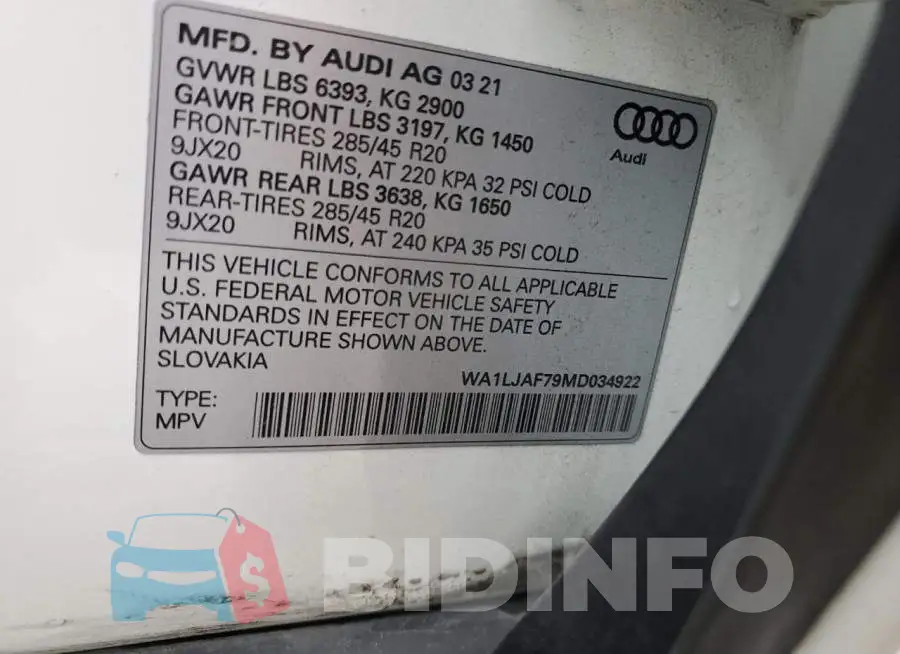 WA1LJAF79MD034922 Photo# 14