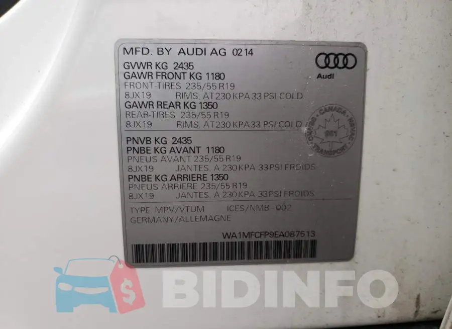 WA1MFCFP9EA087513 Photo# 14