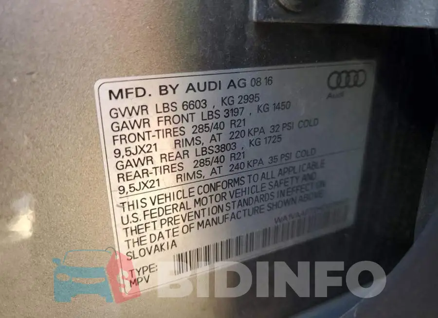 WA1VAAF72HD026935 Photo# 14