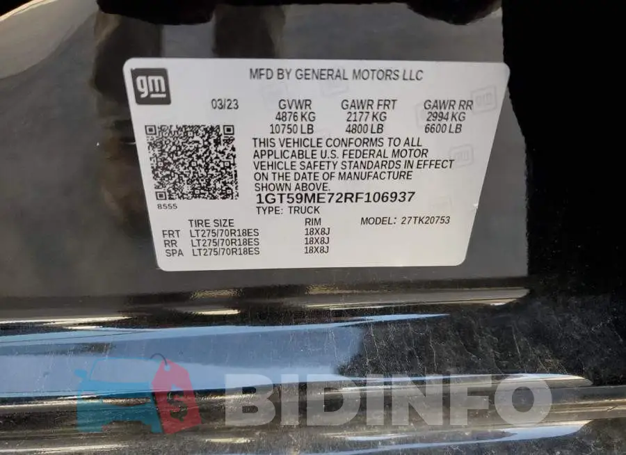 1GT59ME72RF106937 Photo# 12