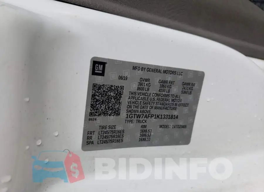 1GTW7AFP1K1331814 Photo# 13