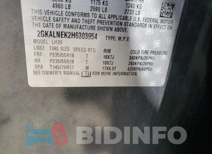 2GKALNEK2H6303954 Photo# 12