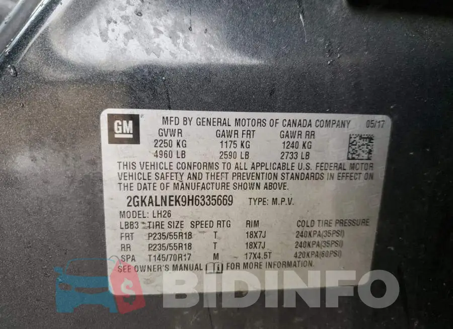2GKALNEK9H6335669 Photo# 13