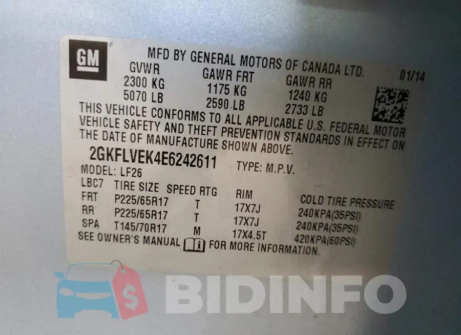 2GKFLVEK4E6242611 Photo# 13