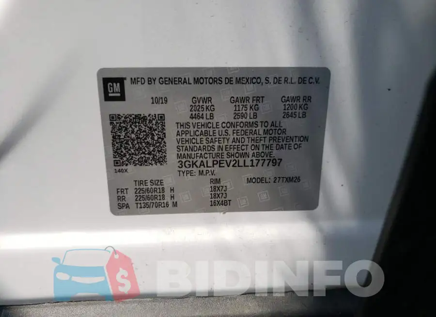 3GKALPEV2LL177797 Photo# 12