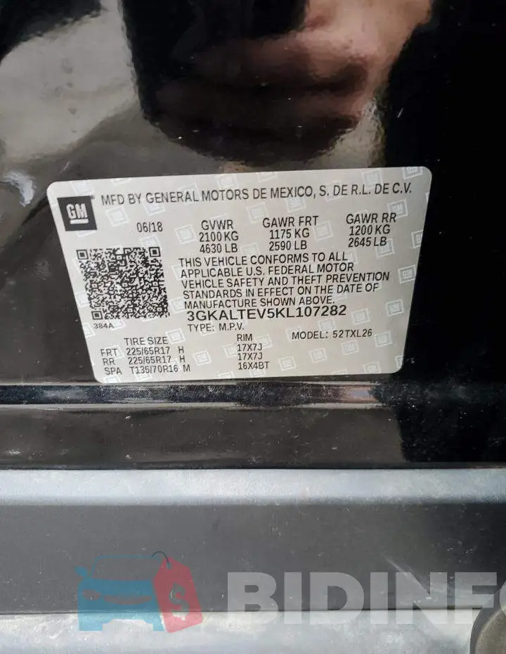 3GKALTEV5KL107282 Photo# 13