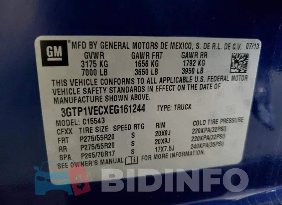 3GTP1VECXEG161244 Photo# 12