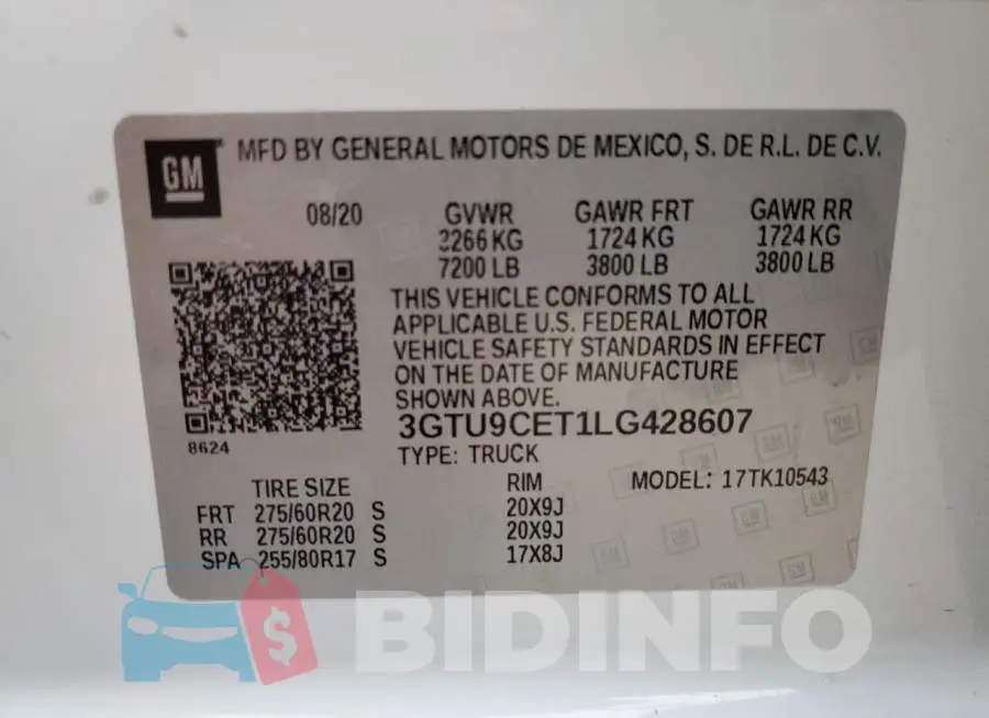 3GTU9CET1LG428607 Photo# 12