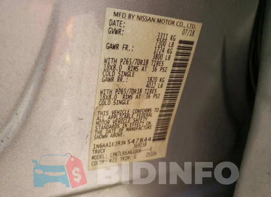 1N6AA1EJ9JN547844 Photo# 12