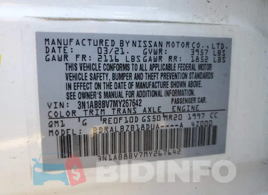 3N1AB8BV7MY267642 Photo# 12