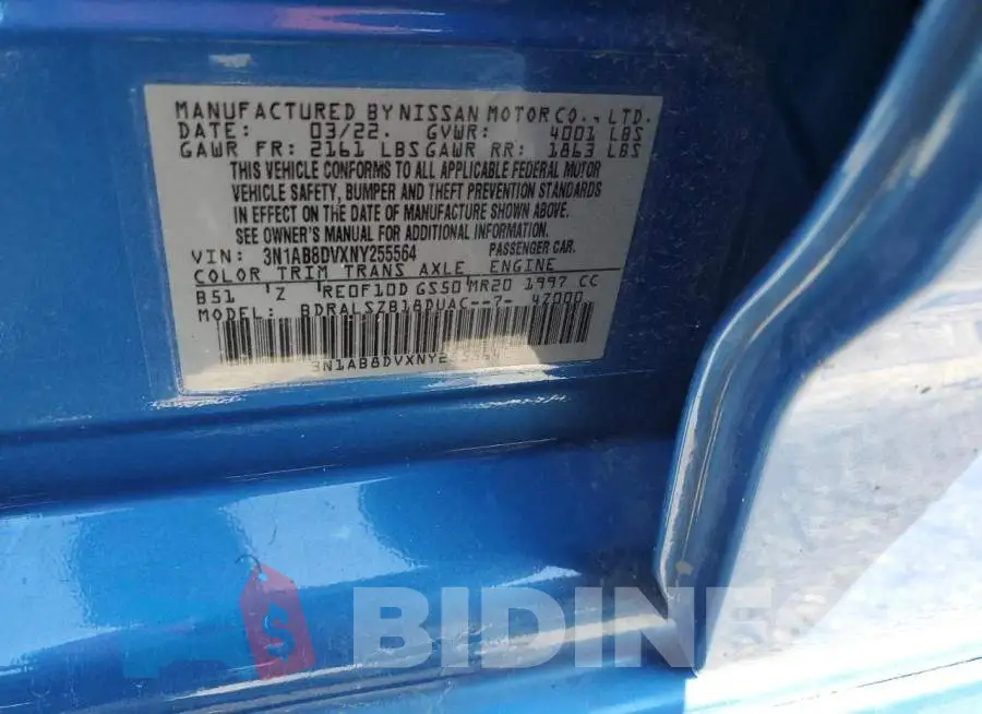 3N1AB8DVXNY255564 Photo# 12