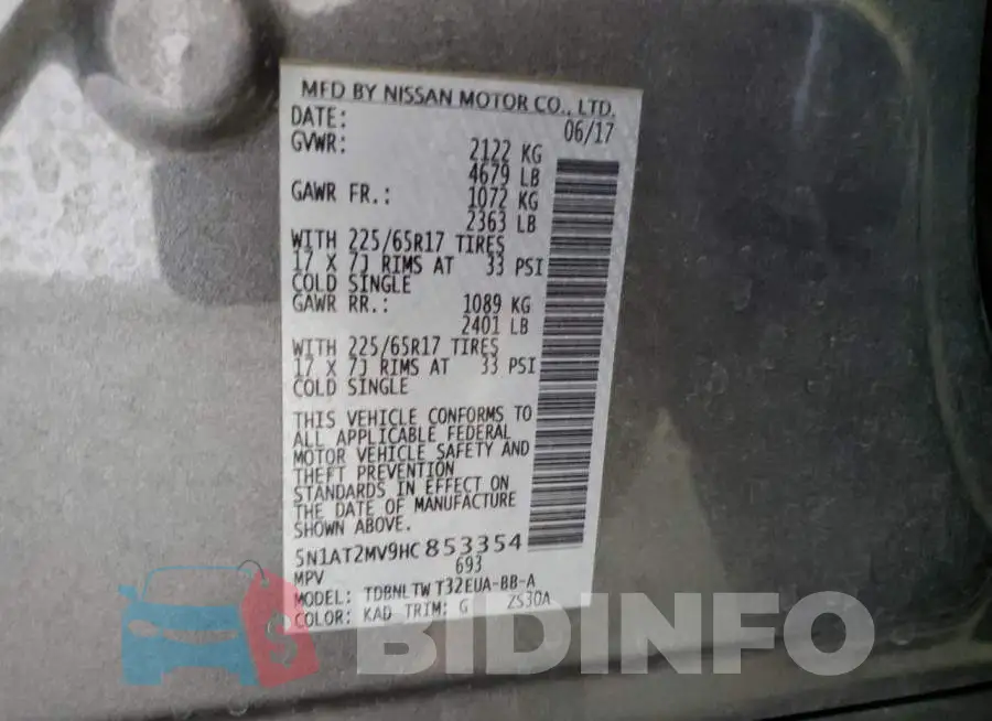 5N1AT2MV9HC853354 Photo# 12