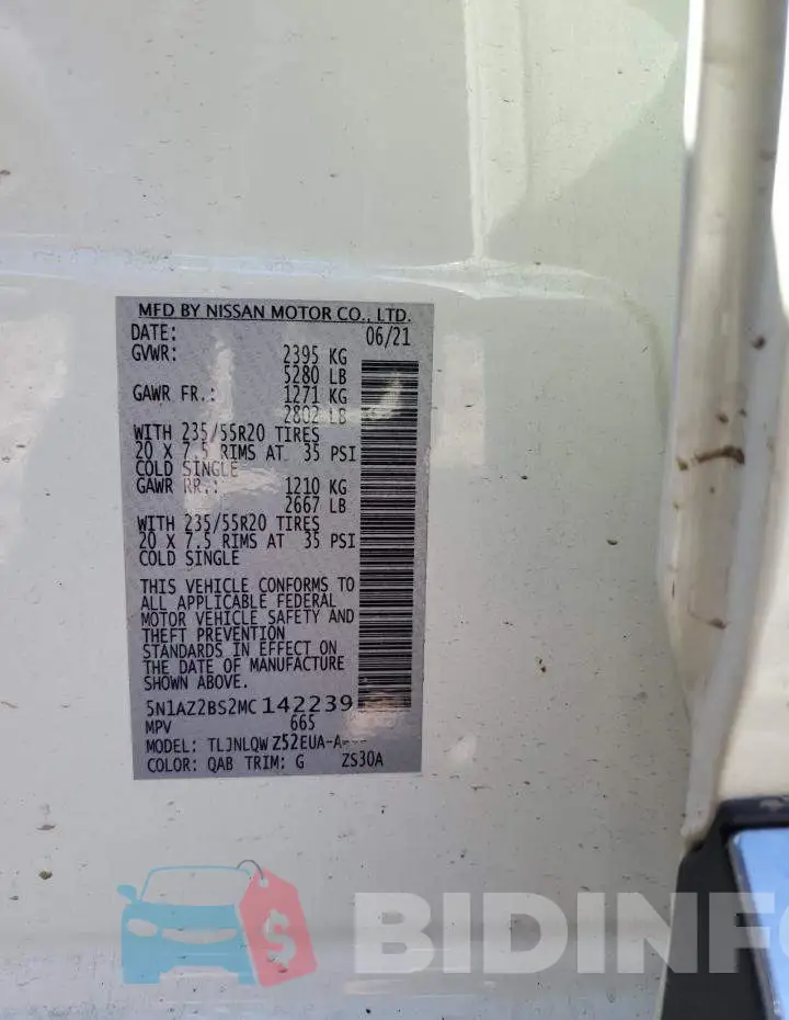 5N1AZ2BS2MC142239 Photo# 12
