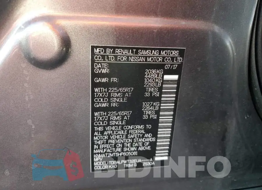 KNMAT2MT5HP605081 Photo# 14