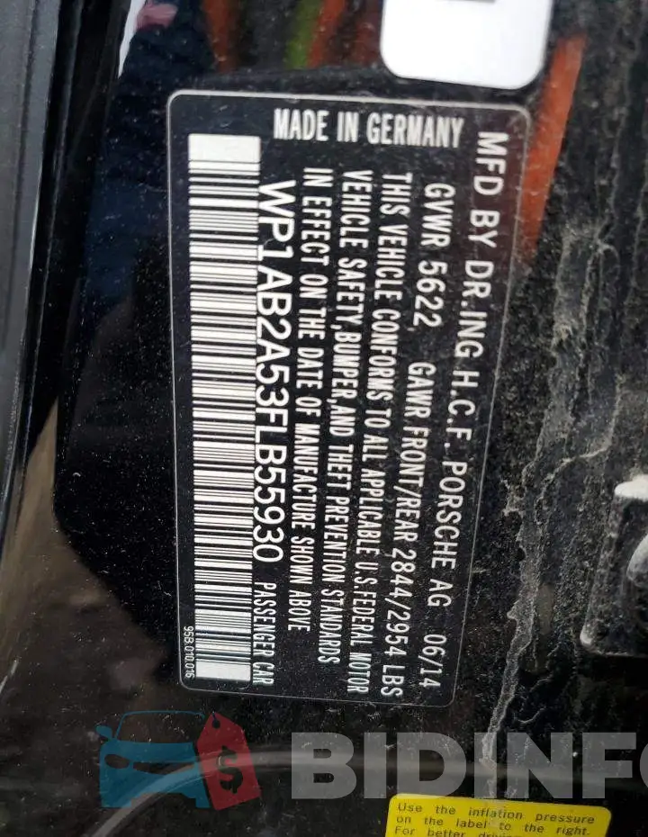 WP1AB2A53FLB55930 Photo# 13
