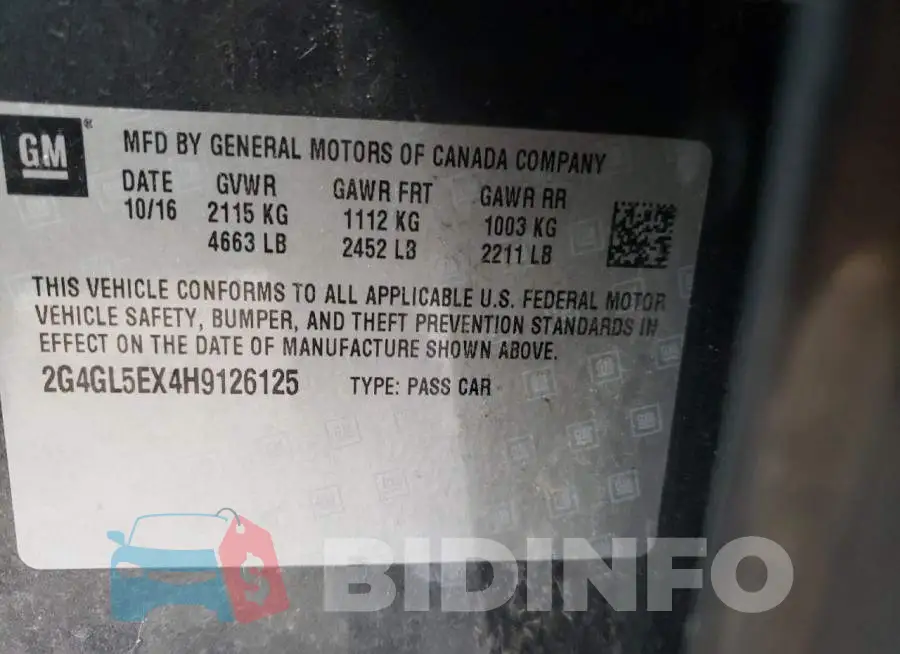 2G4GL5EX4H9126125 Photo# 13