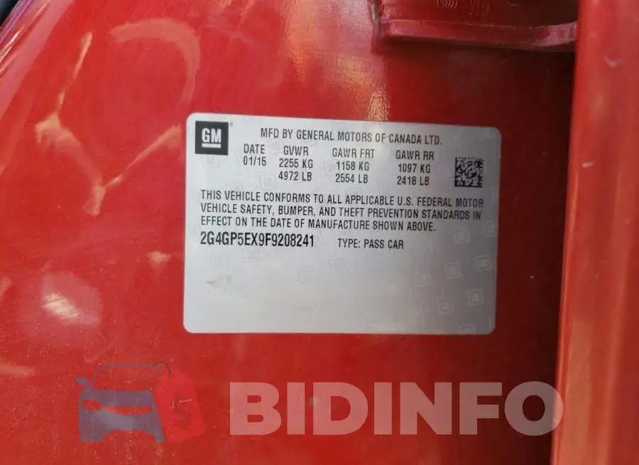2G4GP5EX9F9208241 Photo# 13
