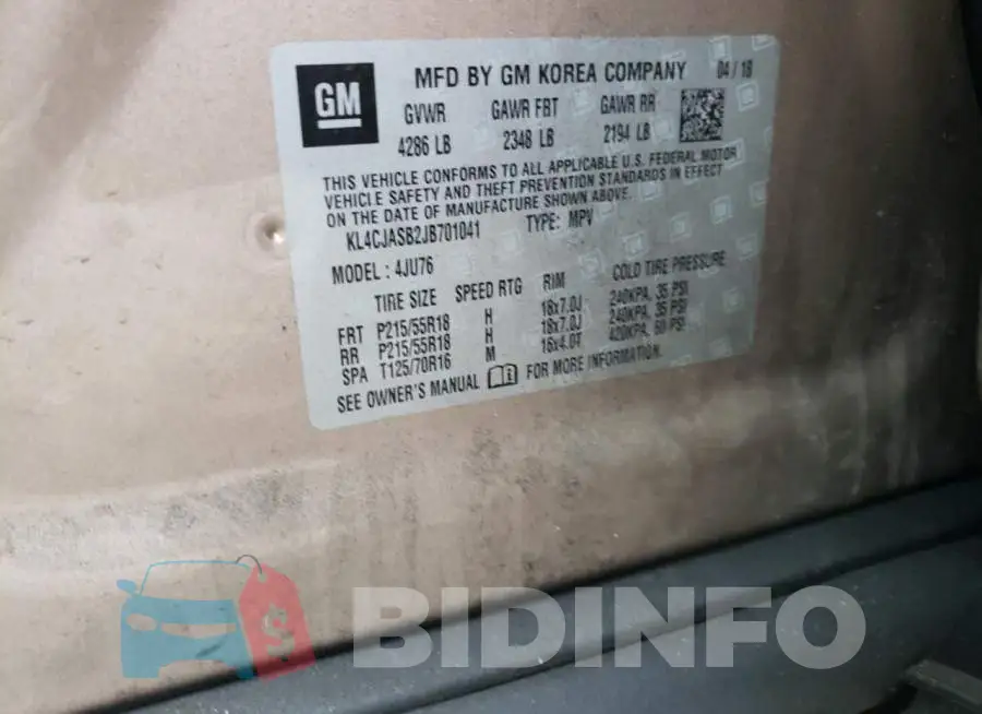 KL4CJASB2JB701041 Photo# 13
