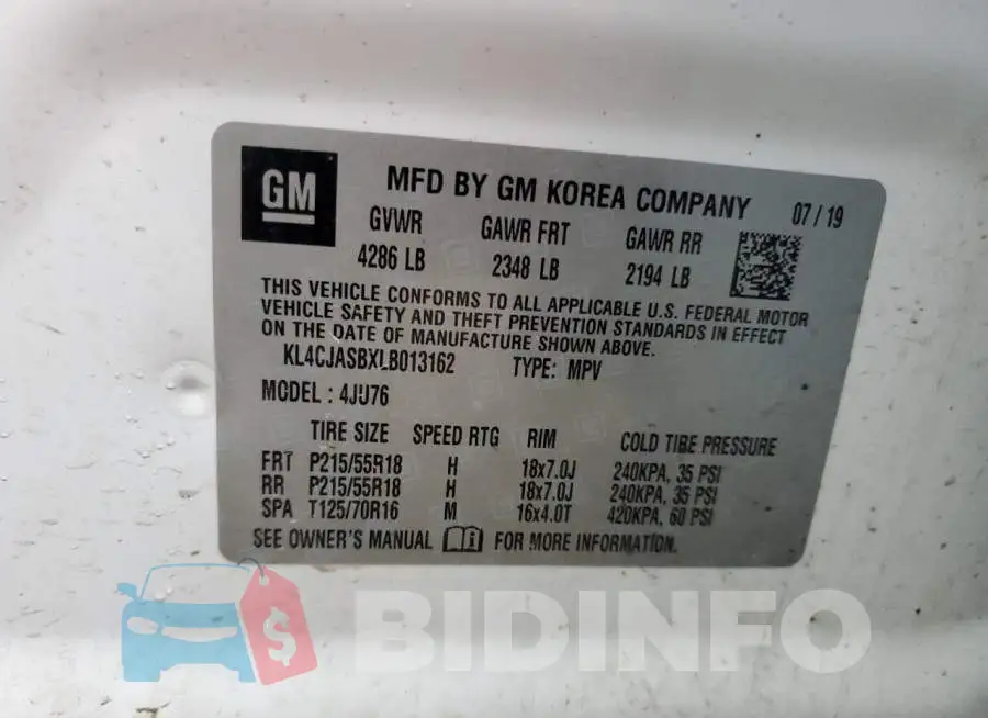 KL4CJASBXLB013162 Photo# 12