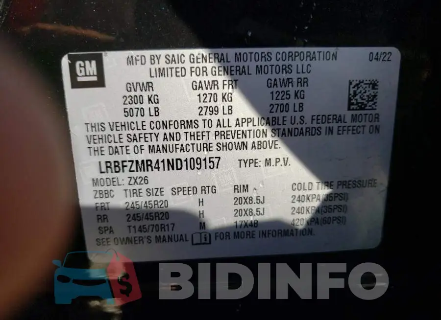 LRBFZMR41ND109157 Photo# 12