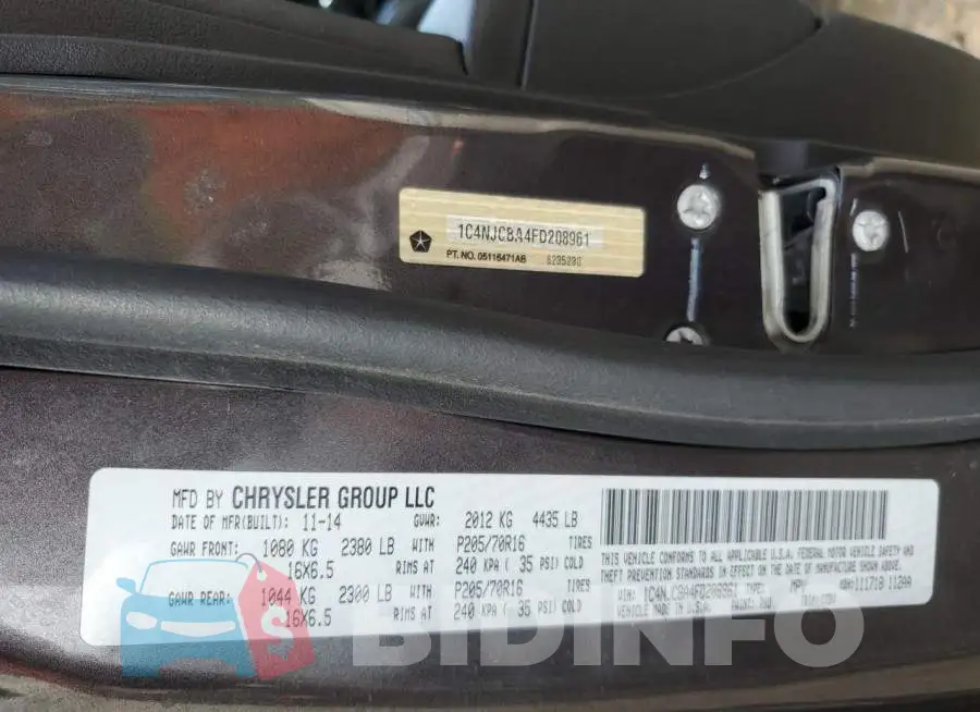 1C4NJCBA4FD208961 Photo# 13